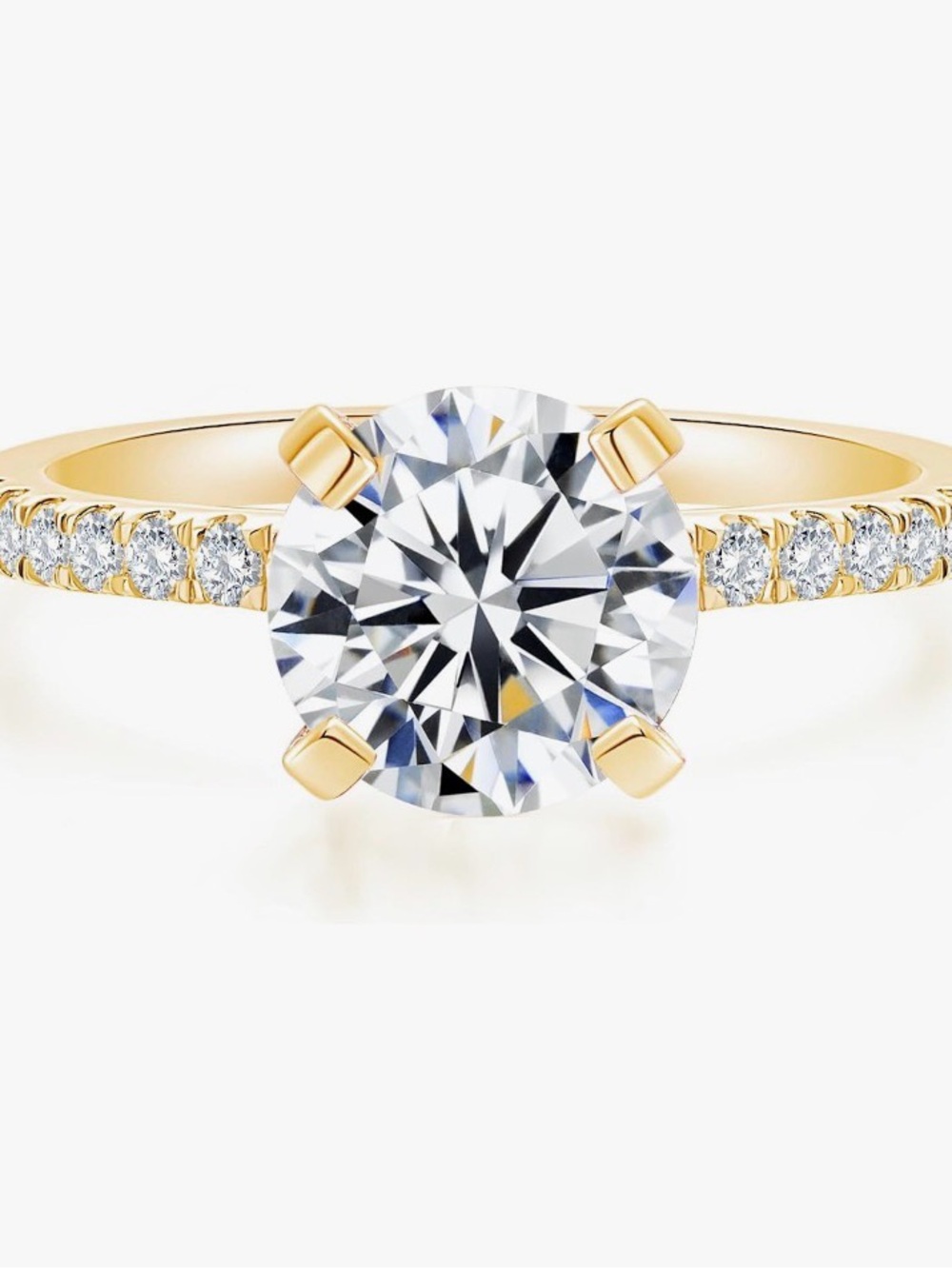 IMOLOVE Moissanite Engagement Ring D Color VVS1 Clarity Moissanite ring